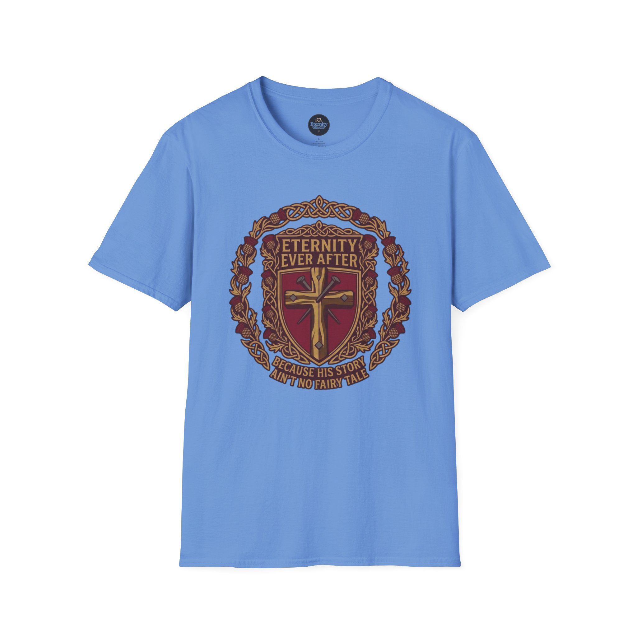Eternity Ever After Christian T-Shirt — Faith Cross Emblem - Image 53