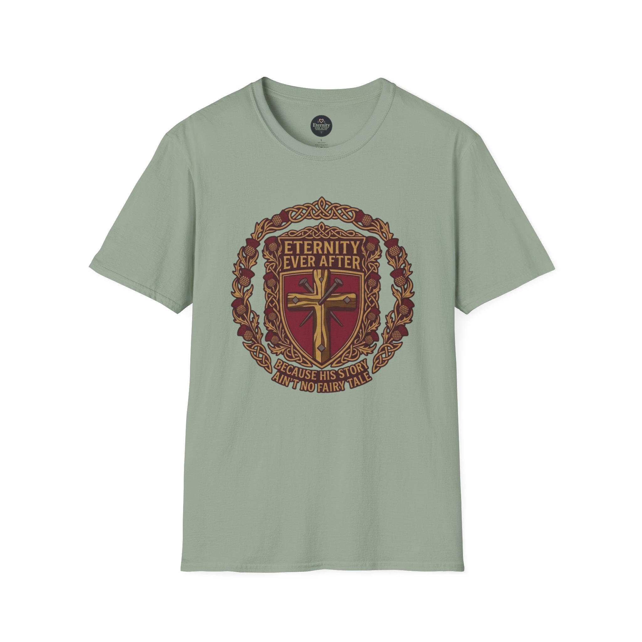 Eternity Ever After Christian T-Shirt — Faith Cross Emblem - Image 33