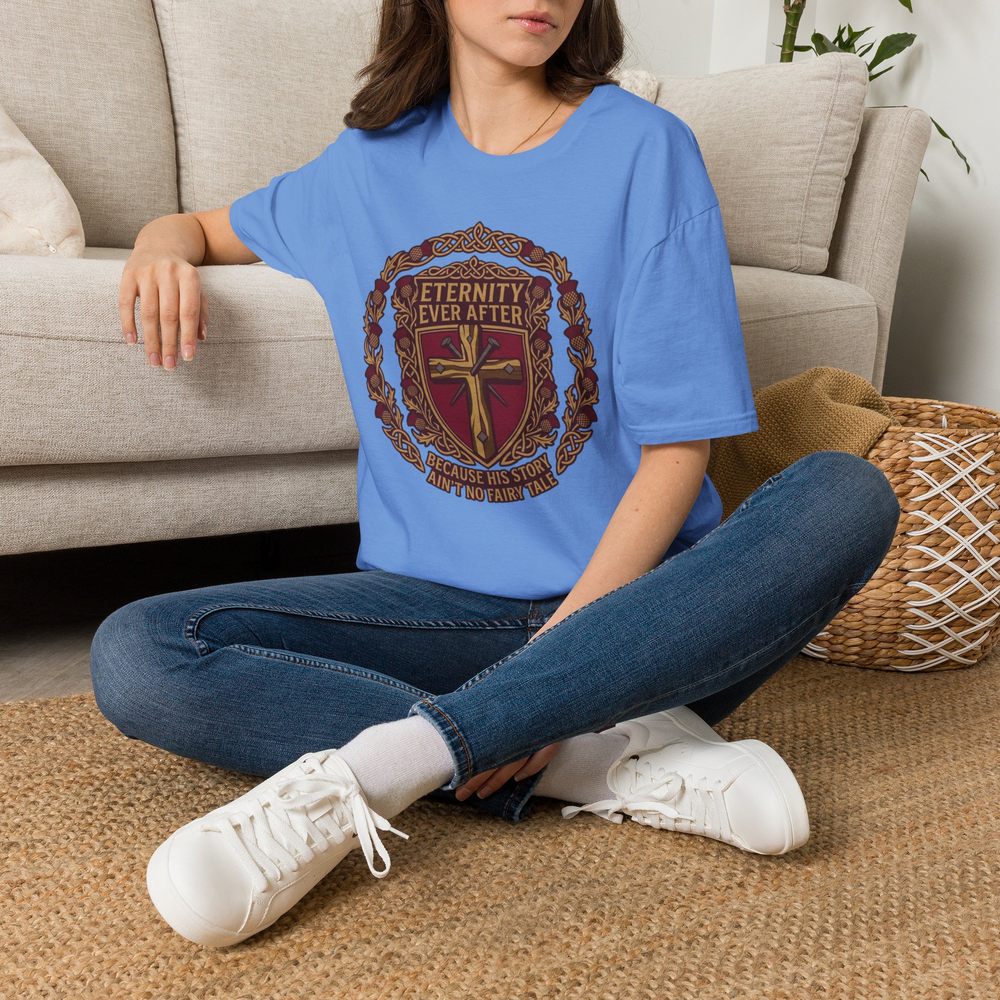 Eternity Ever After Christian T-Shirt — Faith Cross Emblem - Image 52