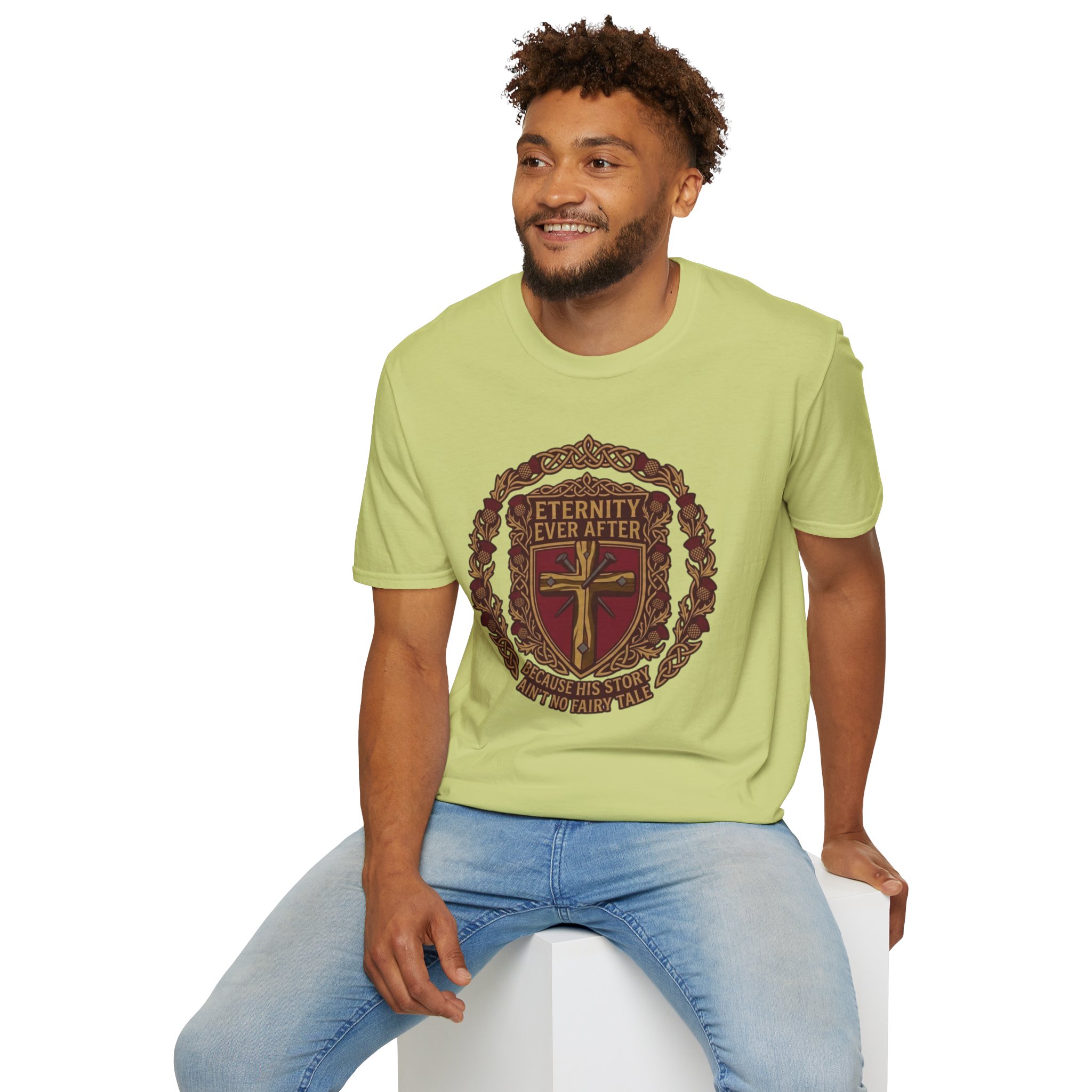 Eternity Ever After Christian T-Shirt — Faith Cross Emblem - Image 30