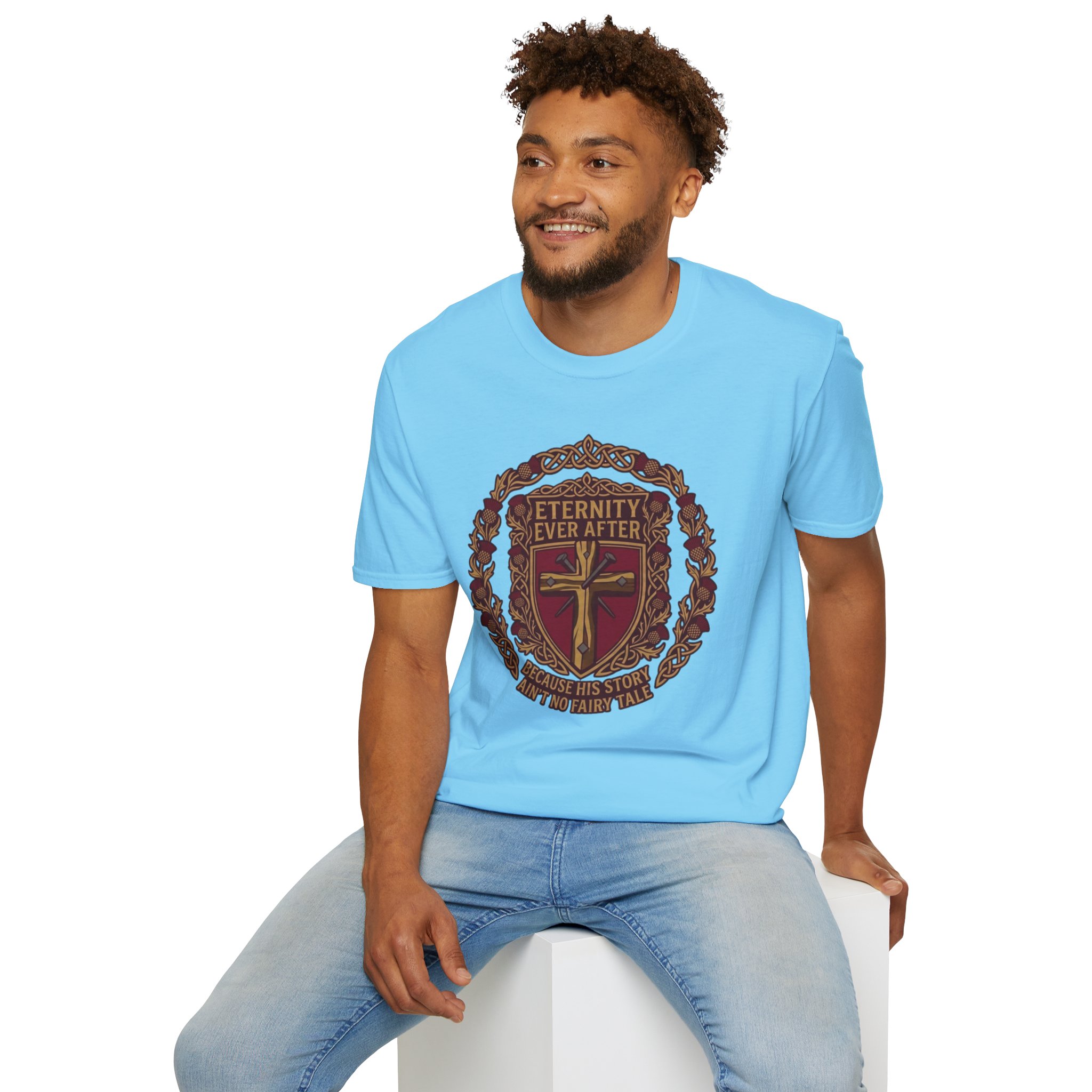 Eternity Ever After Christian T-Shirt — Faith Cross Emblem - Image 45