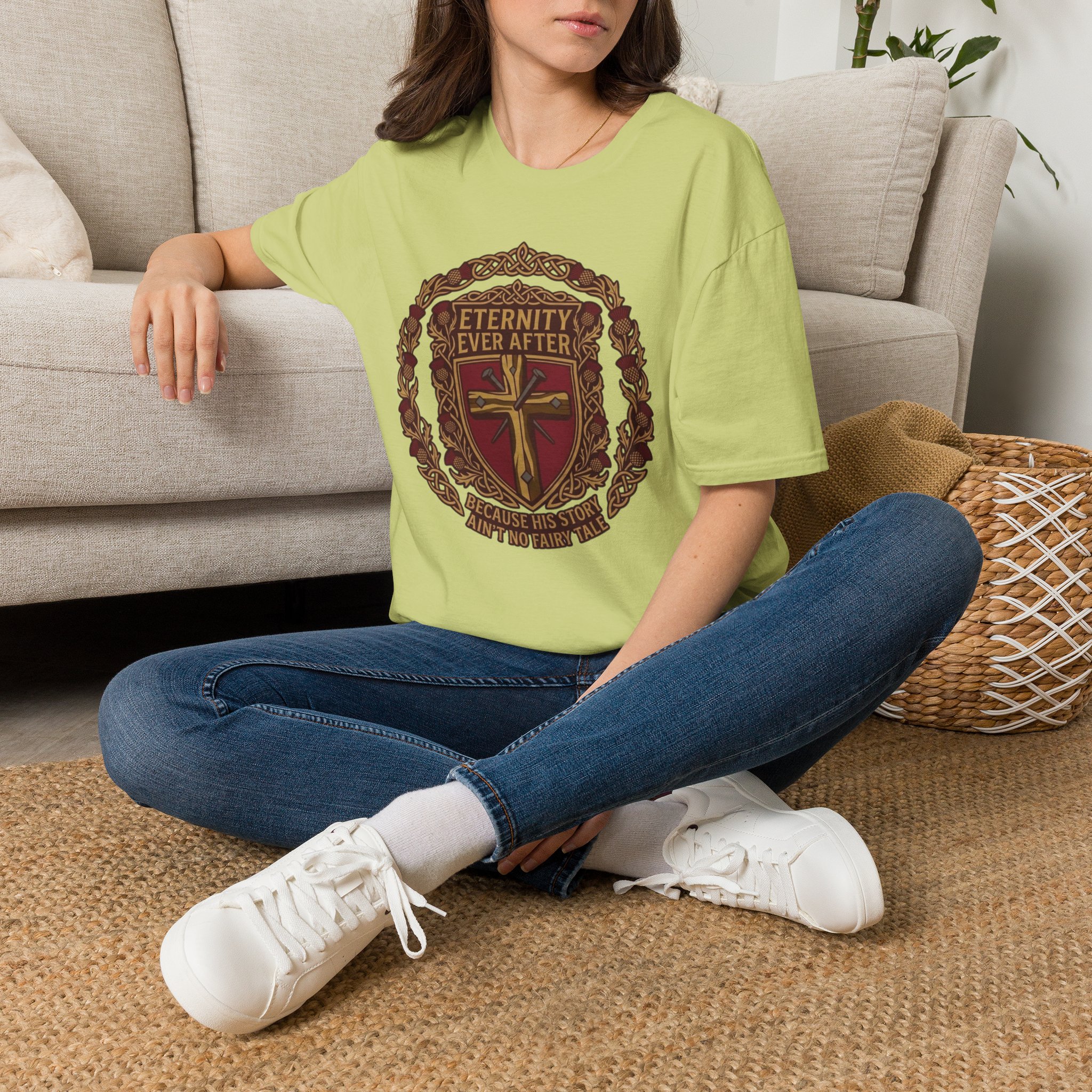 Eternity Ever After Christian T-Shirt — Faith Cross Emblem - Image 27