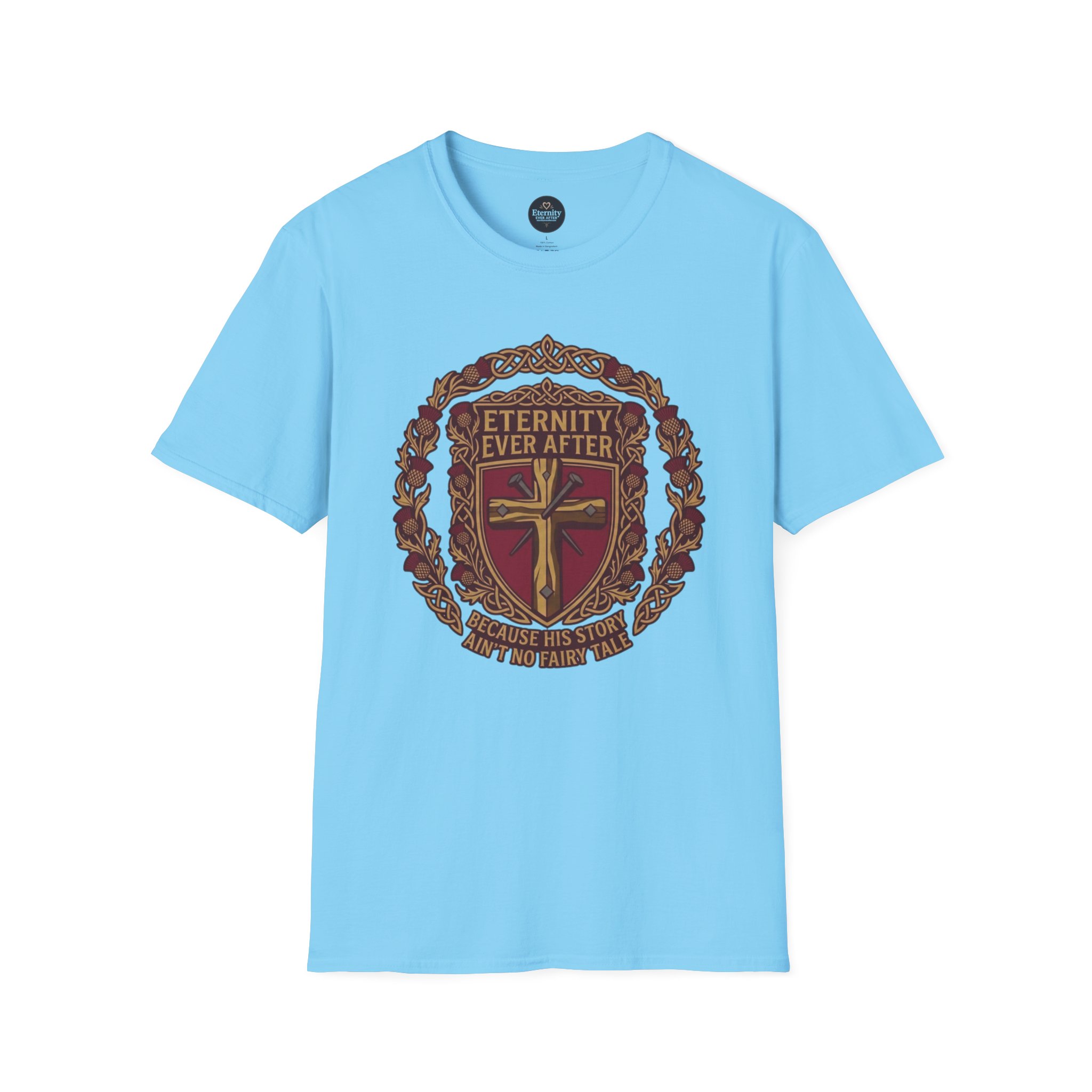 Eternity Ever After Christian T-Shirt — Faith Cross Emblem - Image 43