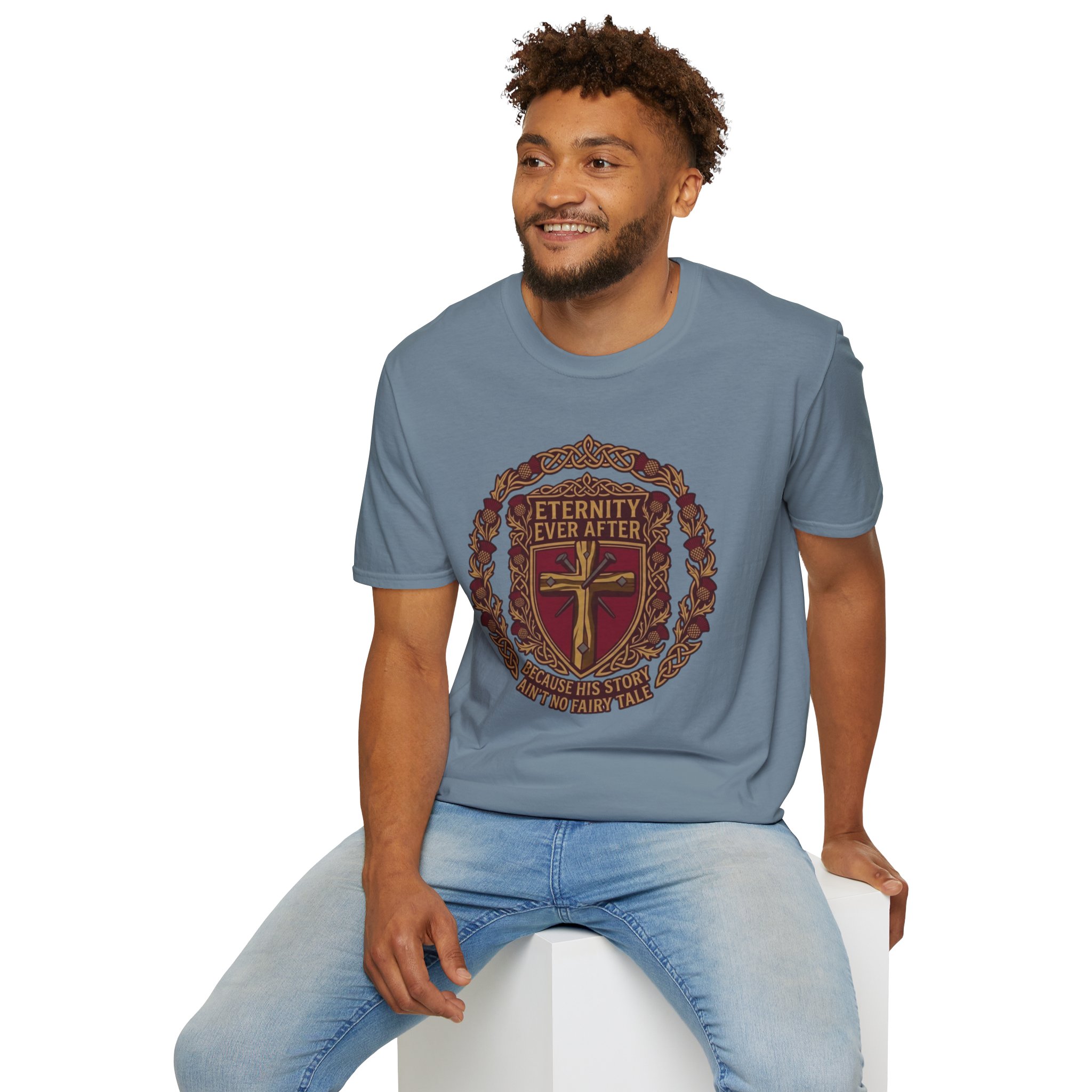 Eternity Ever After Christian T-Shirt — Faith Cross Emblem - Image 60