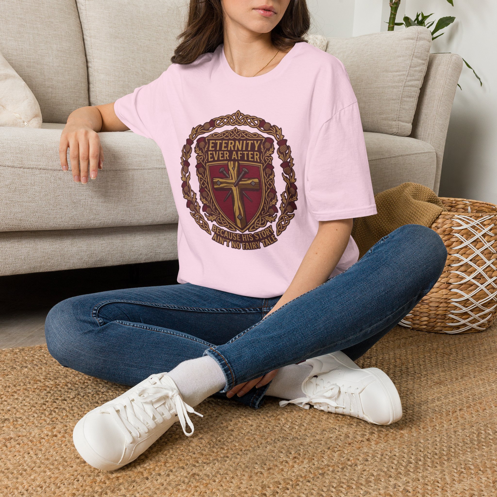 Eternity Ever After Christian T-Shirt — Faith Cross Emblem - Image 67