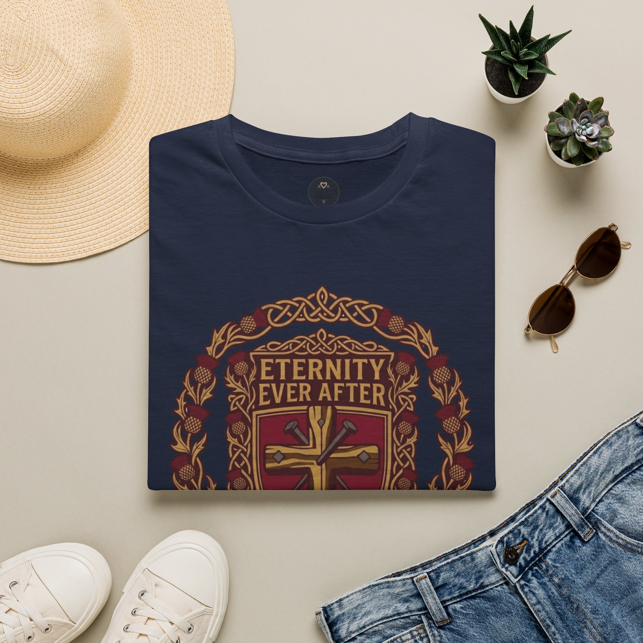 Eternity Ever After Christian T-Shirt — Faith Cross Emblem - Image 61