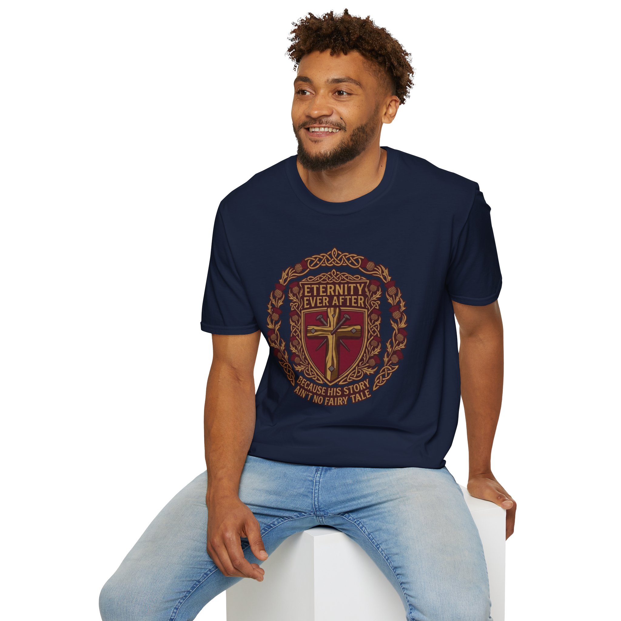 Eternity Ever After Christian T-Shirt — Faith Cross Emblem - Image 65