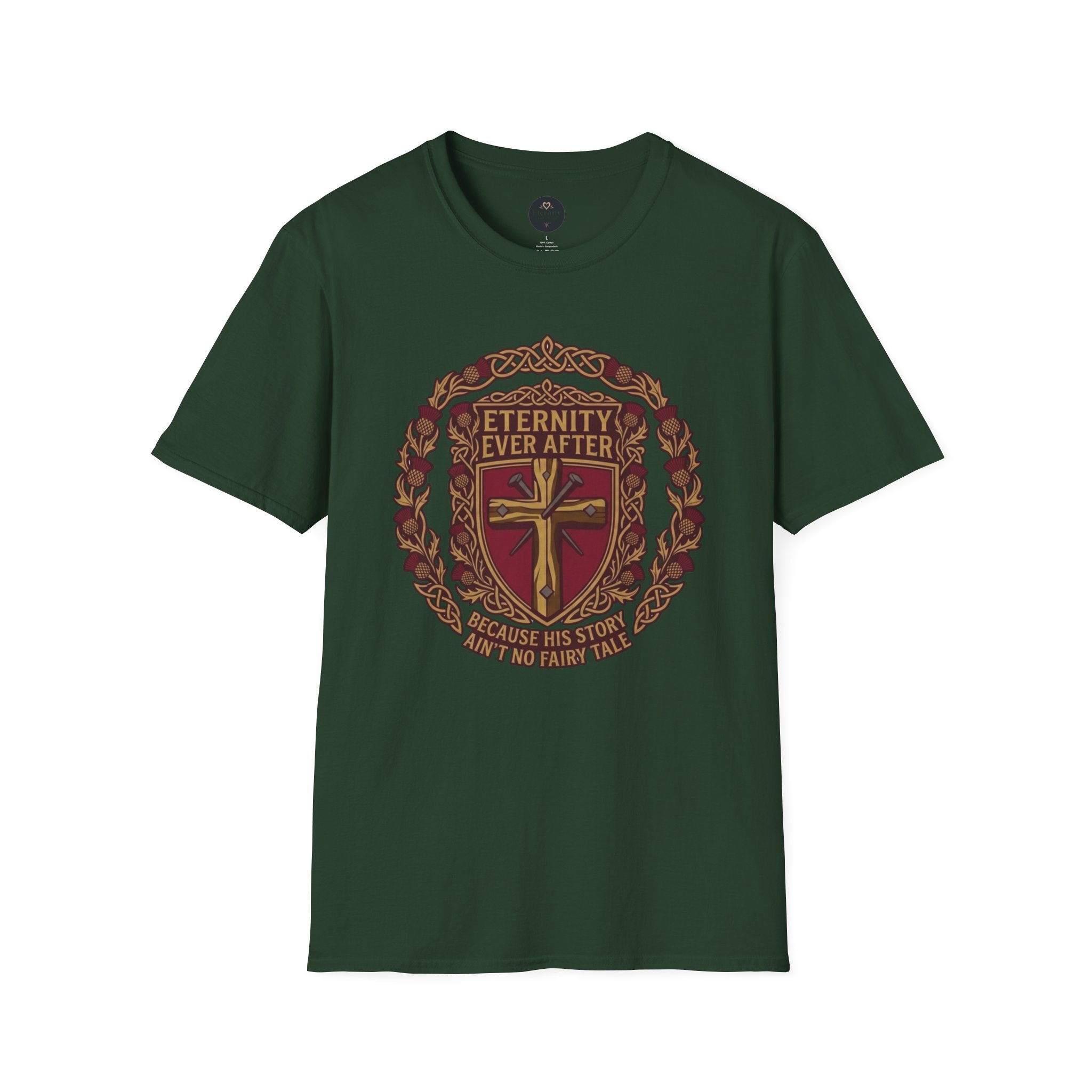 Eternity Ever After Christian T-Shirt — Faith Cross Emblem - Image 38