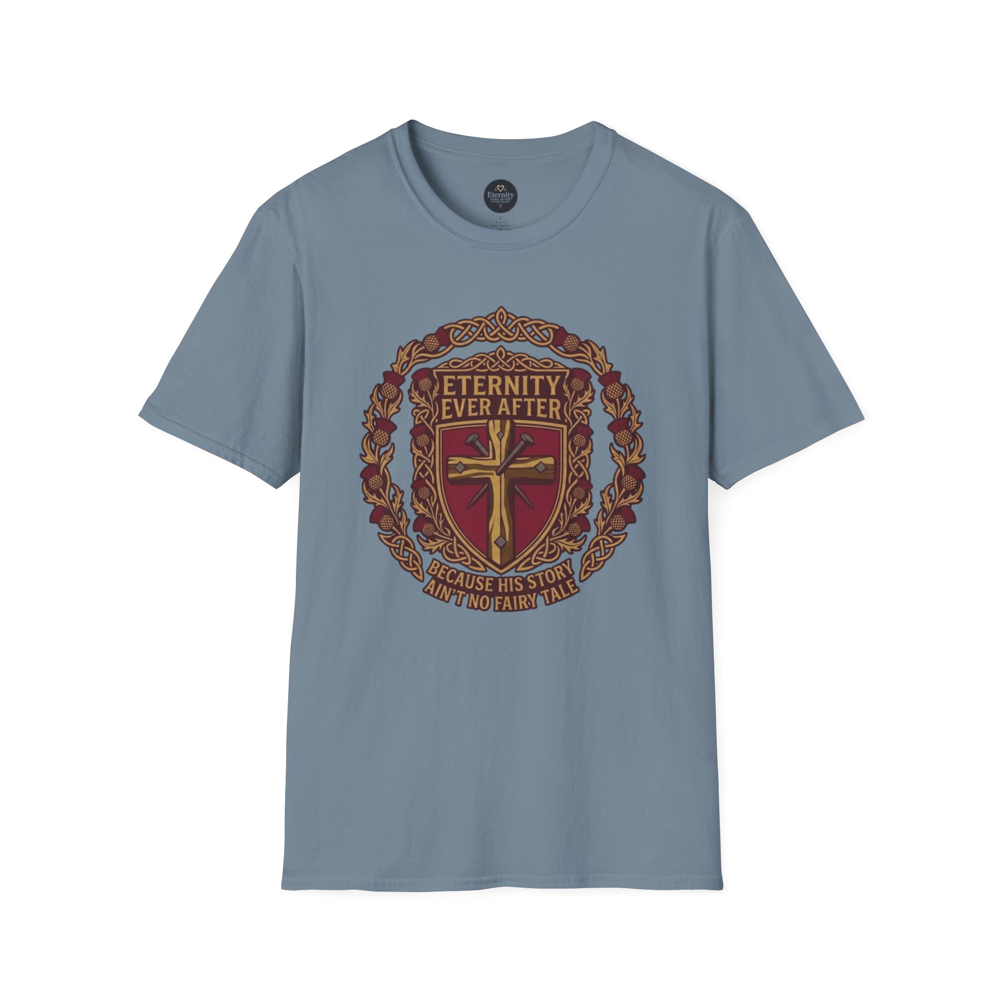 Eternity Ever After Christian T-Shirt — Faith Cross Emblem - Image 58