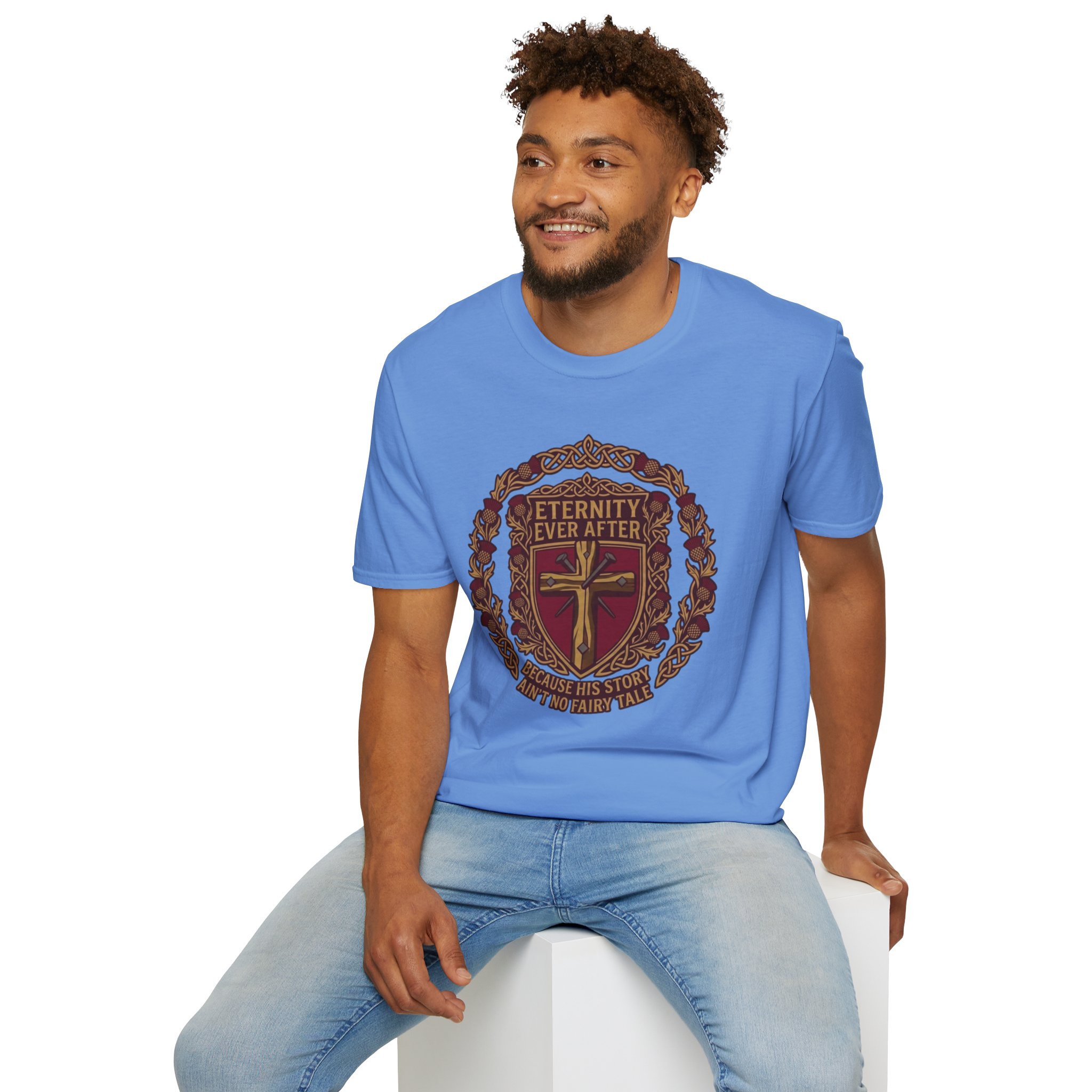 Eternity Ever After Christian T-Shirt — Faith Cross Emblem - Image 55
