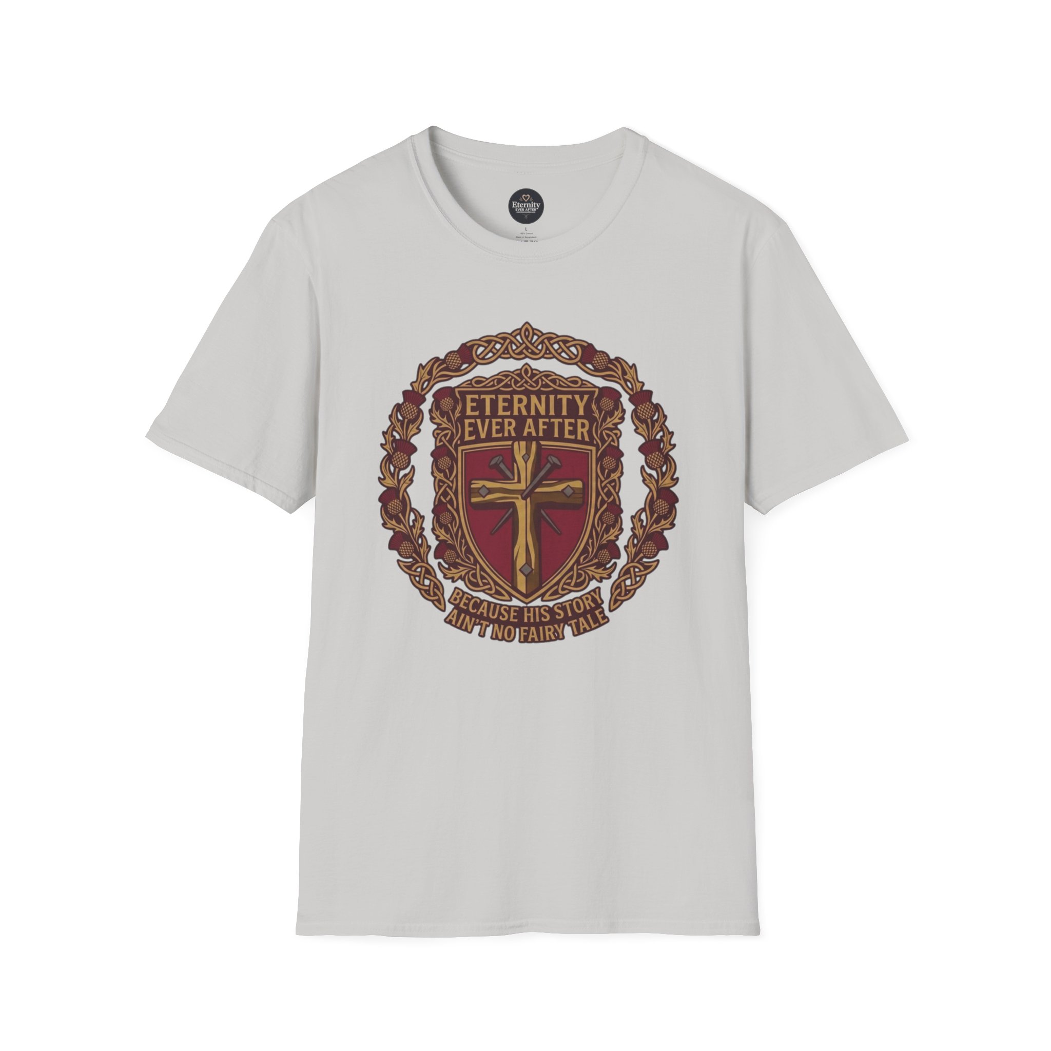 Eternity Ever After Christian T-Shirt — Faith Cross Emblem - Image 18