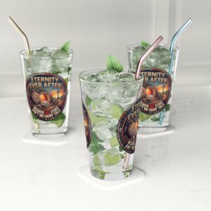 Eternity Ever After Pint Glass — Christian Easter Resurrection Root Beer Glass, “Because His Story Isn’t No Fairy Tale”